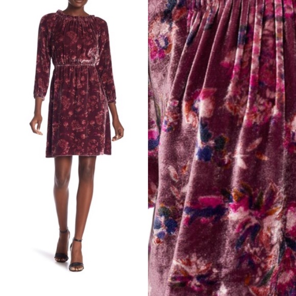 Rebecca Taylor Dresses & Skirts - Rebecca TaylorNWOT Velvet Jewel Paisley Plum Dress